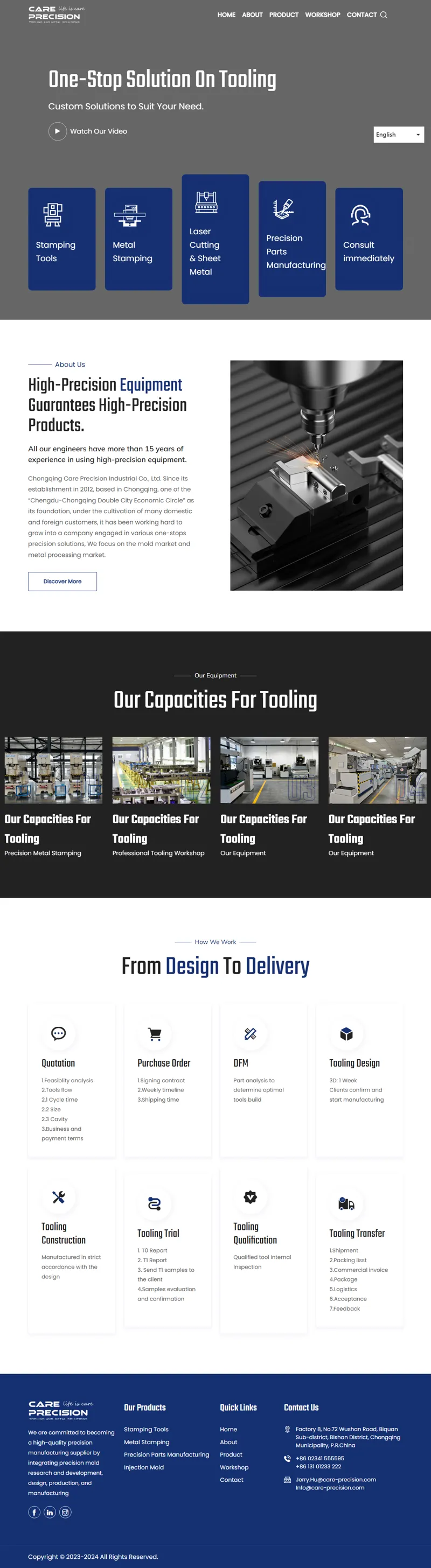 Chongqing Care Precision Industrial Co., Ltd. 网页长截图