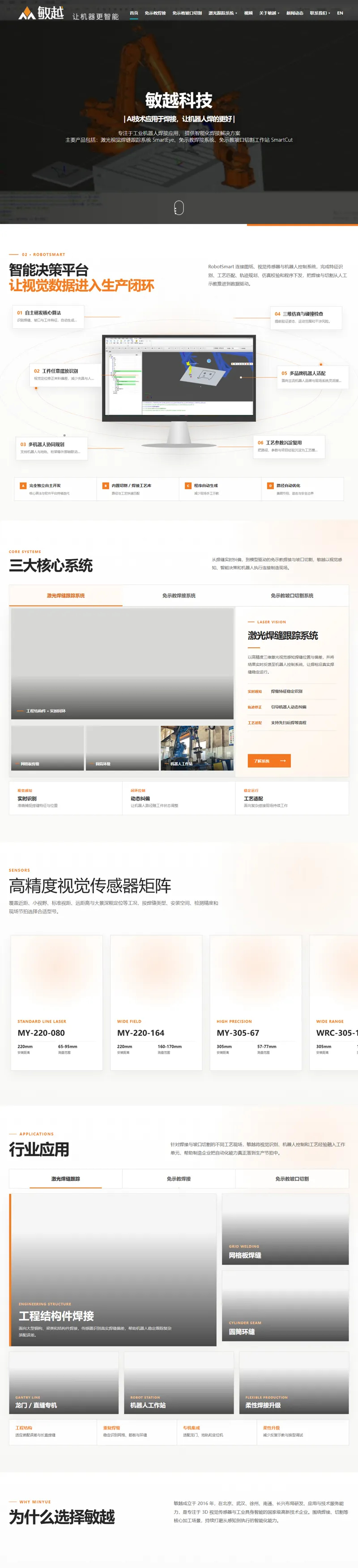 敏越科技 网页长截图