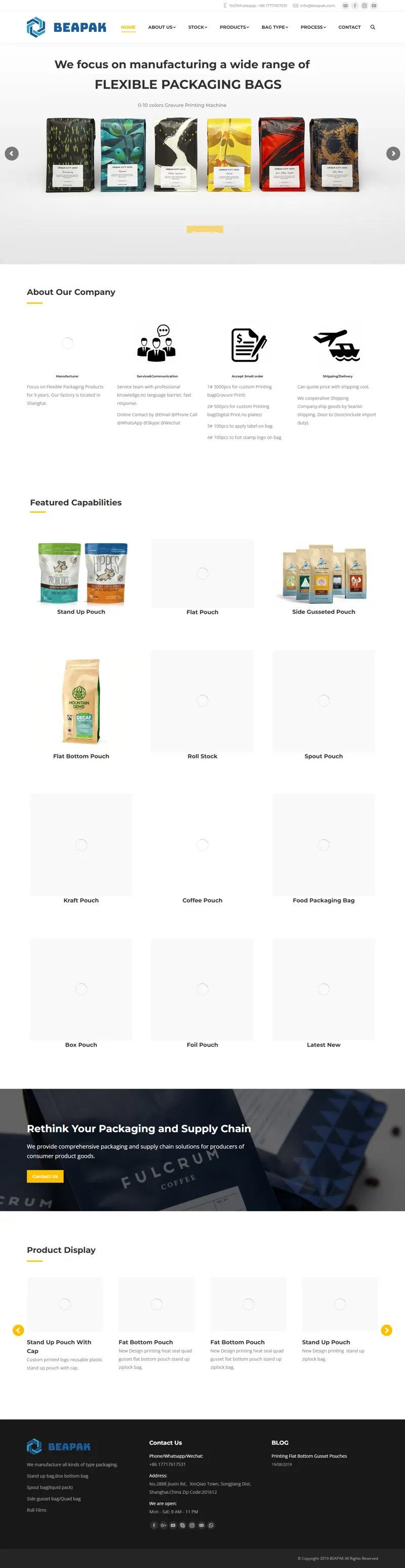 BEAPAK PACKAGING 网页长截图